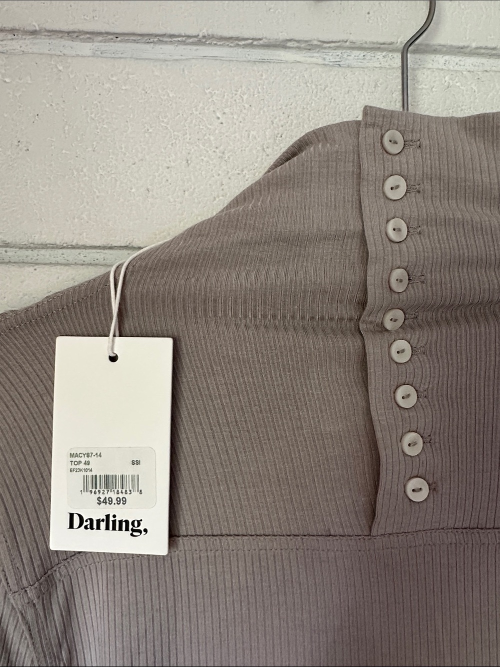 Darling Ribbed Knit Top in Dusty Mauve